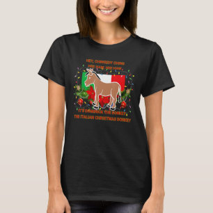 Funny Christmas Italian Christmas Donkey Dominick  T-Shirt