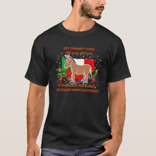 Funny Christmas Italian Christmas Donkey Dominick T-Shirt