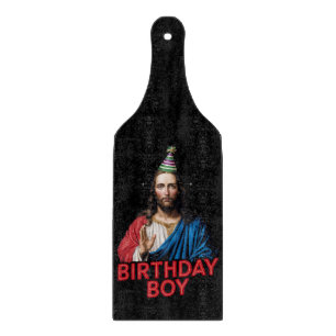 Funny Christmas Jesus Birthday Boy  Cutting Board