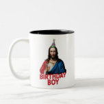 Funny Christmas Jesus Birthday Boy  Two-Tone Coffee Mug<br><div class="desc">Funny Christmas Jesus Birthday Boy</div>
