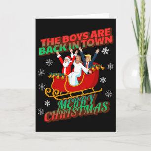 Funny Christmas Jesus Santa Trump Boys Are Ck Chri Card