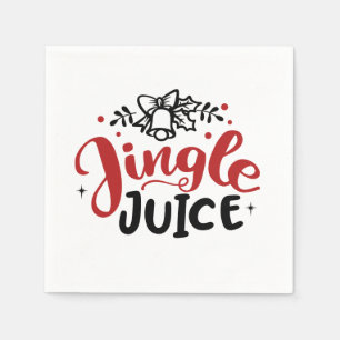 funny Christmas jingle juice drinking party Napkin