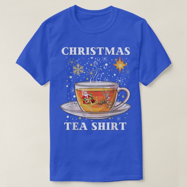 Funny Christmas Joke Costume For Tea Drinkers Coff T-Shirt (Design Front)