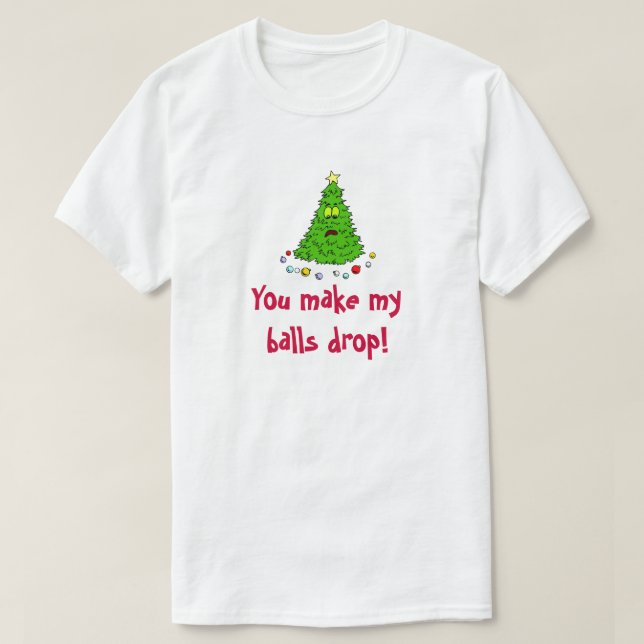 Funny Christmas Jokes Holiday Humour Xmas Fun T-Shirt (Design Front)