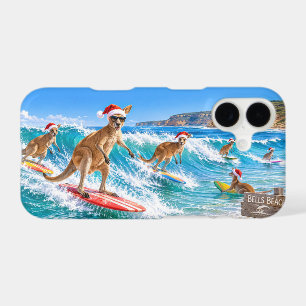 Funny Christmas Kangaroo Surfing Bells Beach