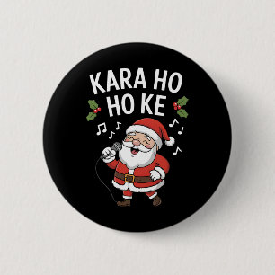 Funny Christmas Karaoke Family Party 6 Cm Round Badge