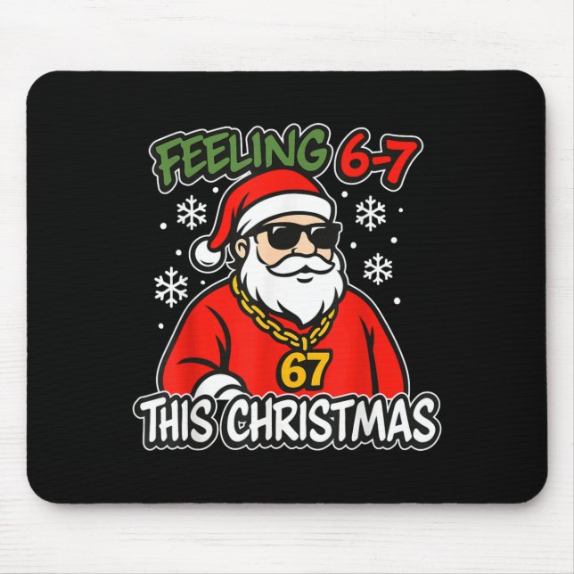 Funny Christmas Kids 6-7 67 Six Seven Meme Boys Ch Mouse Mat (Front)