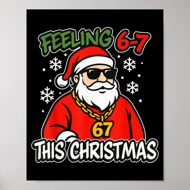 Funny Christmas Kids 6-7 67 Six Seven Meme Boys Ch Poster (Front)