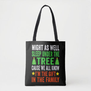 Funny Christmas Kids Christmas Pyjamas Girls Boys Tote Bag