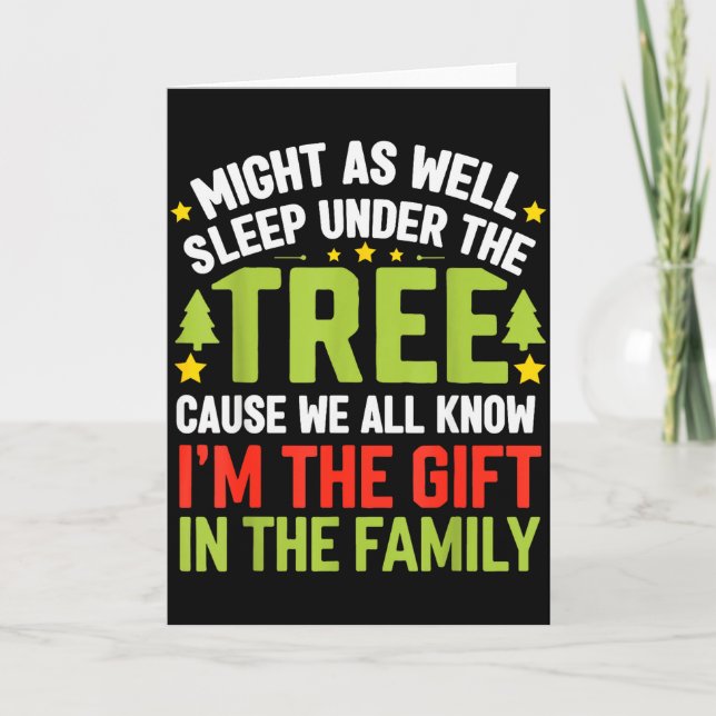 Funny Christmas Kids Mens Christmas Pajamas Women  Card (Front)