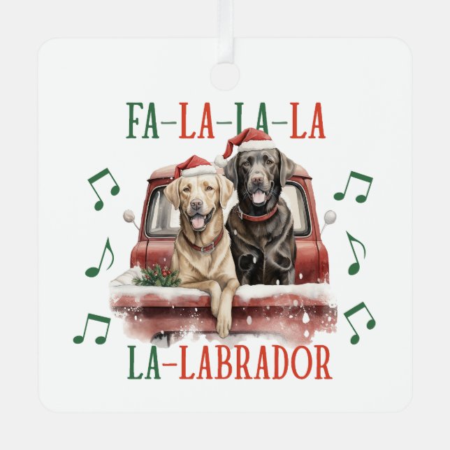 Funny Christmas Labrador Dog Ornament (Front)