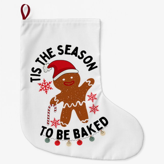 Funny christmas large christmas stocking (Front)