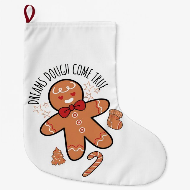 Funny christmas large christmas stocking (Front)