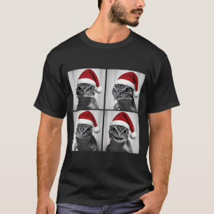 Funny Christmas Leopard Gecko Santa Photo Booth T-Shirt