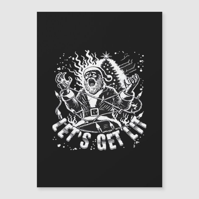 Funny Christmas Let's Get Lit Party Classic (Front)