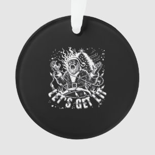 Funny Christmas Let's Get Lit Party Classic Ornament