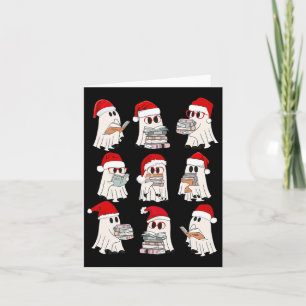 Funny Christmas Library Teacher Card