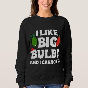 Funny Christmas Lights I like Big Bulbs Matching F Sweatshirt