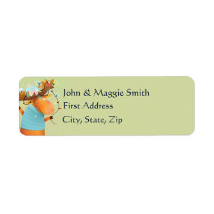 Funny Christmas Lights Moose Animal Cartoon