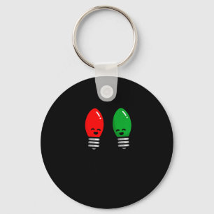 Funny Christmas Lights Pun Working Over Holidays_ Key Ring