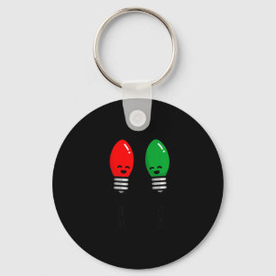 Funny Christmas Lights Pun Working Over Holidays_ Key Ring