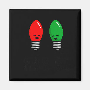 Funny Christmas Lights Pun Working Over Holidays_ Magnet