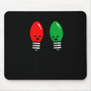 Funny Christmas Lights Pun Working Over Holidays_ Mouse Mat
