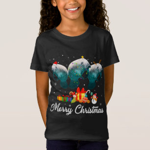 Funny Christmas Lights Xmas Pajama Manatee Animals T-Shirt