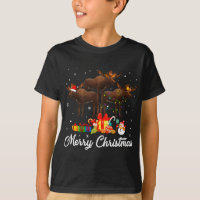 Funny Christmas Lights Xmas Pajama Moose Animals L