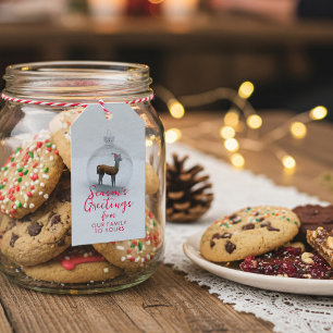 Funny Christmas Llama Season's Greetings Gift Tags