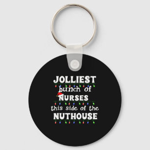 Funny Christmas Matching Group Work Jolliest Bunch Key Ring