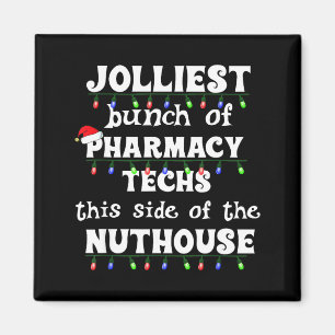 Funny Christmas Matching Group Work Pharmacy Techn Magnet