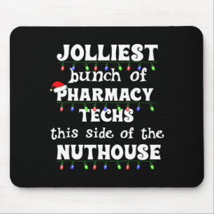 Funny Christmas Matching Group Work Pharmacy Techn Mouse Mat