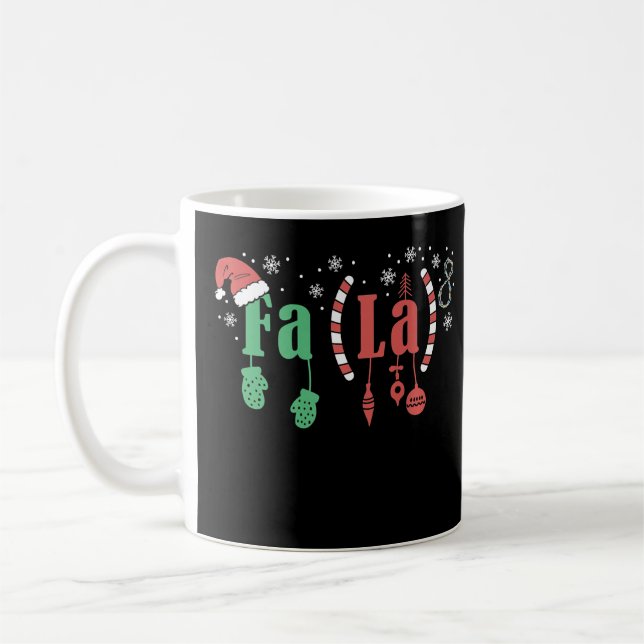Funny Christmas Math Teacher Fa La8 Equations Fa L Coffee Mug (Left)