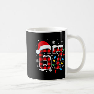 Funny Christmas Meme 67 Red Buffalo Plaid Xmas Paj Coffee Mug
