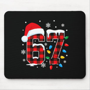 Funny Christmas Meme 67 Red Buffalo Plaid Xmas Paj Mouse Mat