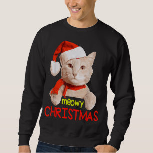 Funny Christmas Meowy Cat Kitty Xmas Sweatshirt