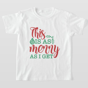 funny Christmas Merry word art T-Shirt