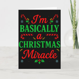 Funny Christmas Miracle Festive Xmas Pajama Humor  Card