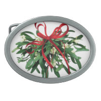 Funny Christmas Mistletoe Belt Buckle