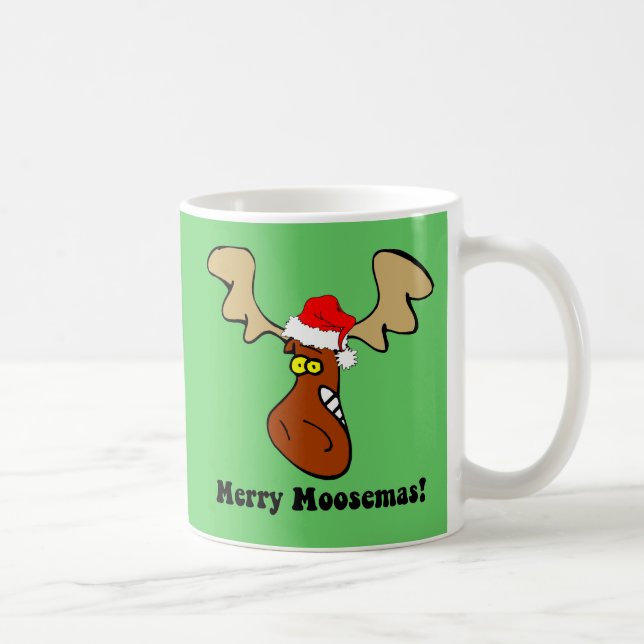 Funny Christmas moose Coffee Mug (Right)