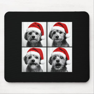 Funny Christmas Morkie Santa Dog Lover Photo Booth Mouse Mat