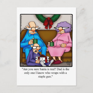 Funny Christmas Morning Humour Postcard