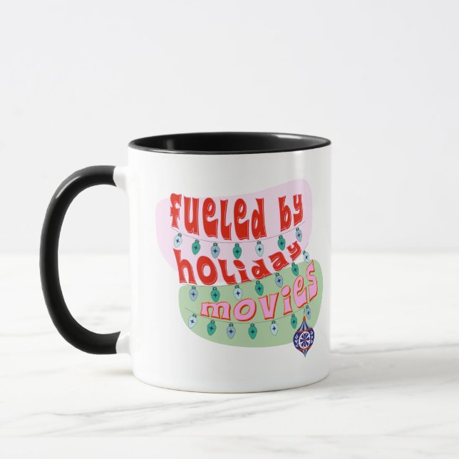 Funny Christmas Movies Channel Holiday Gift Mug (Left)
