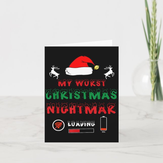 Funny Christmas My Worst For Gamers  Card (Front)