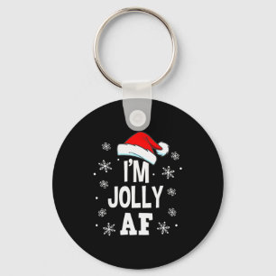 Funny Christmas Naughty Adults Pajama, Santa I'm J Key Ring