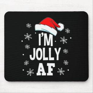 Funny Christmas Naughty Adults Pajama, Santa I'm J Mouse Mat