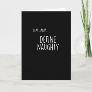 Funny Christmas Naughty Nice Santa Checklist Card