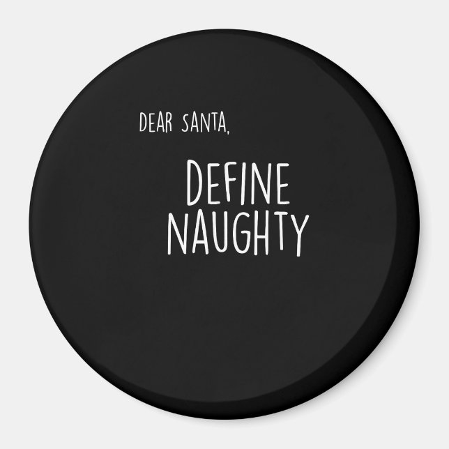 Funny Christmas Naughty Nice Santa Checklist  Magnet (Front)