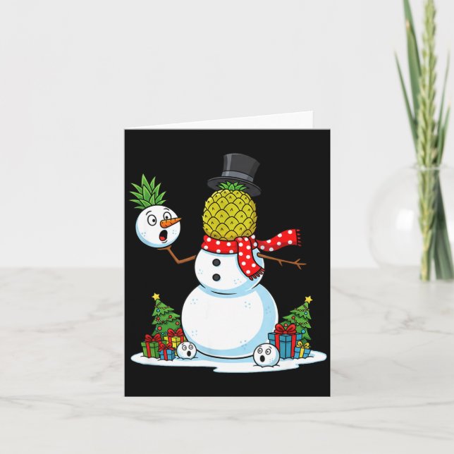 Funny Christmas Ne Snowman Xmas Mens Womens Kids  Card (Front)